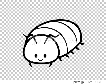 Insect_Pillbug_Monochrome 124871310