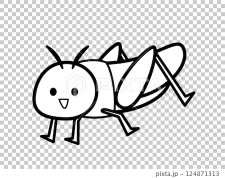 Insect_grasshopper_monochrome Insect_grasshopper_monochrome 124871313