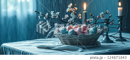 A cozy and refined Easter setup that blends seasonal joy with sophisticated style. A cozy and refined Easter setup that blends seasonal joy with sophisticated style. 124871843