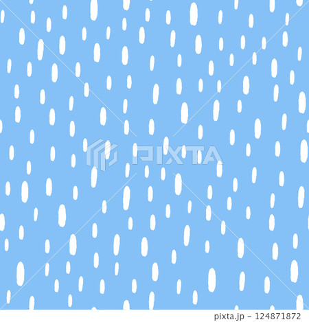 Simple rain pattern. Small Dash Background. Rainfall illustration. White Dashed vertical lines. Vector texture 124871872