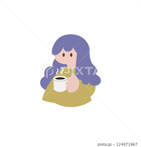 コーヒを飲む女性 124871967