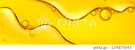 Cosmetic oil texture with air bubbles 124873043