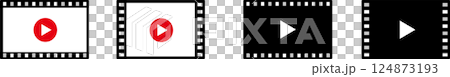 Video, play and film icon 124873193