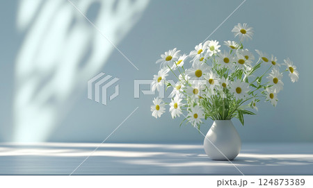 白色の花の背景素材(Generative AI) 白色の花の背景素材(Generative AI) 124873389