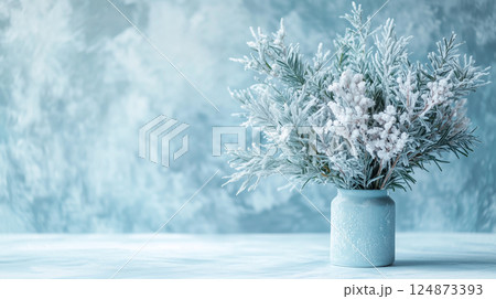 白色の花の背景素材（Generative AI） 124873393