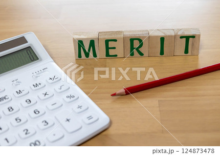 文字ブロック MERIT メリット 電卓 文字ブロック MERIT メリット 電卓 124873478