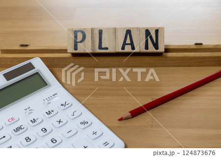 文字ブロック　PLAN 124873676