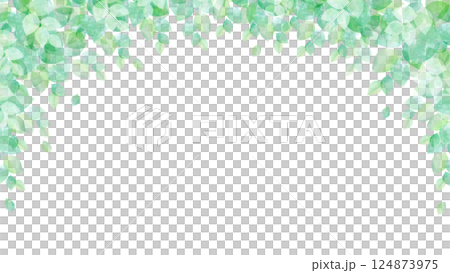 A frame image of fresh greenery with a transparent feel 124873975