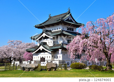 桜景 弘前城 桜景 弘前城 124874001