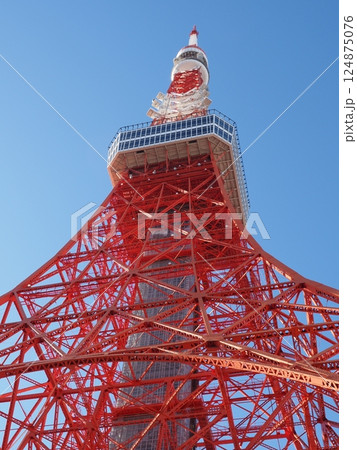 青空と東京タワー 青空と東京タワー 124875076
