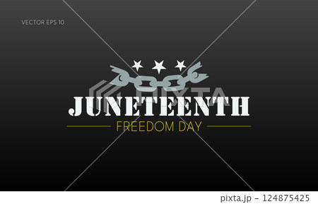 Juneteenth Chain and Star Freedom Day Poster 124875425