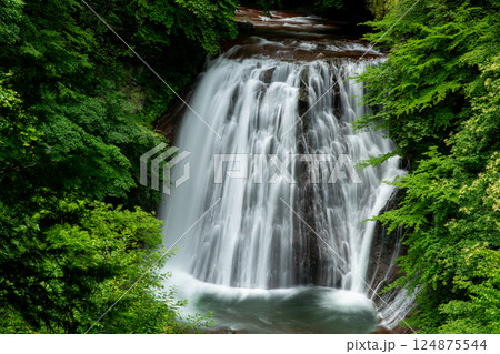 初夏の滝の清らかな流れ7 124875544