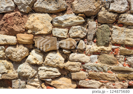 Background of the stone wall 124875680