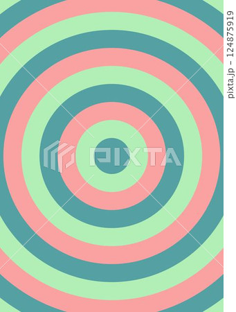 同心円のイメージ背景、円形ストライプ、渦巻き、縦向き 124875919
