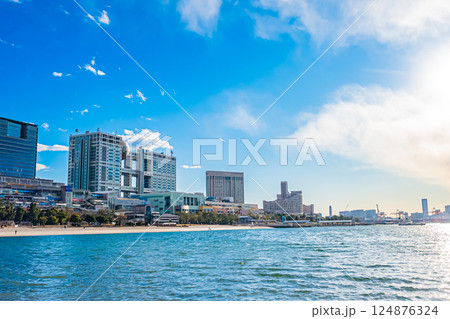 東京　快晴のお台場 124876324