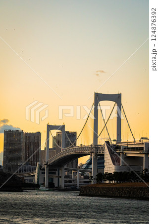 東京　夕暮れの豊洲公園 124876392