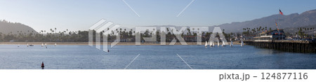 A breathtaking panoramic view of the Santa Barbara coastline A breathtaking panoramic view of the Santa Barbara coastline 124877116