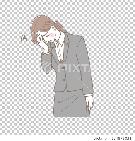 一位失敗的女商人的例證 一位失敗的女商人的例證 124878031