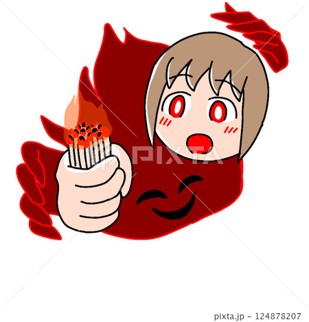 火遊びをする子ども 124878207