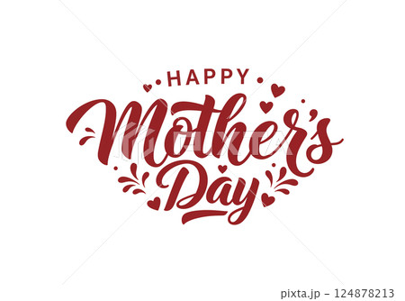 Happy Mother's Day - エレガントなカリグラフィ 124878213