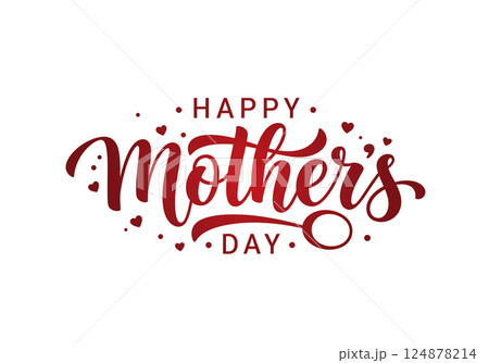 Happy Mother's Day - エレガントなカリグラフィ 124878214