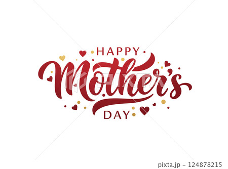 Happy Mother's Day - エレガントなカリグラフィ 124878215