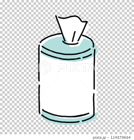 Wet tissue, tissue, disinfectant 124879684