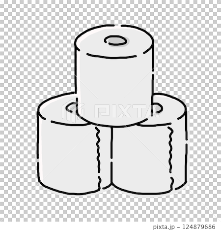 簡單的衛生紙的插圖 124879686