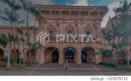 San Diego, California, USA- November 4 2004:The San Diego history center is a museum in Balboa Park in San Diego, California, dedicated to the history of San Diego. 124879712