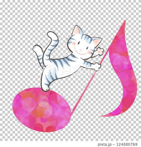 音符とネコ 124880769