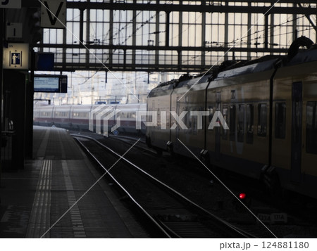 Amsterdam central train station tracks Amsterdam central train station tracks 124881180