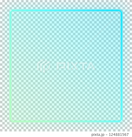 Neon frame for your design in blue color Neon frame for your design in blue color 124881567