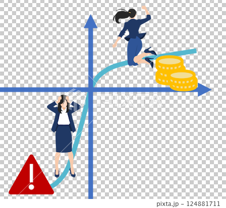 Prospect theory graphic illustration 124881711