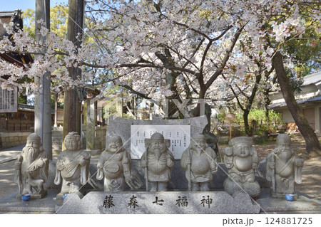 藤森神社の七福神と桜 藤森神社の七福神と桜 124881725