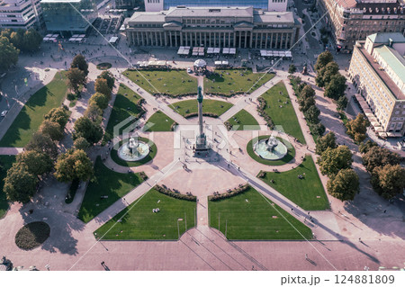Schlossplatz in Stuttgart, Germany, travel landscape 124881809