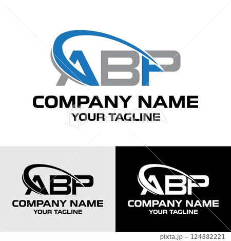Initial ABP letter modern typography logo design template Initial ABP letter modern typography logo design template 124882221