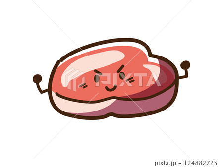 肉　ゆるかわキャラ 124882725