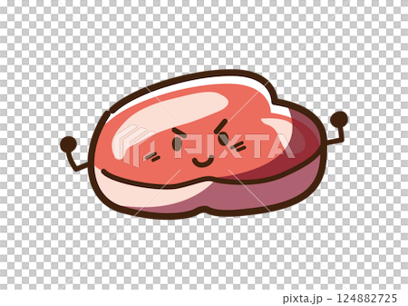 肉　ゆるかわキャラ 124882725