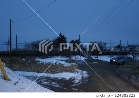 鉄道　北海道　根室本線　東根室駅　駅前　遠景　現役　2025 124882822