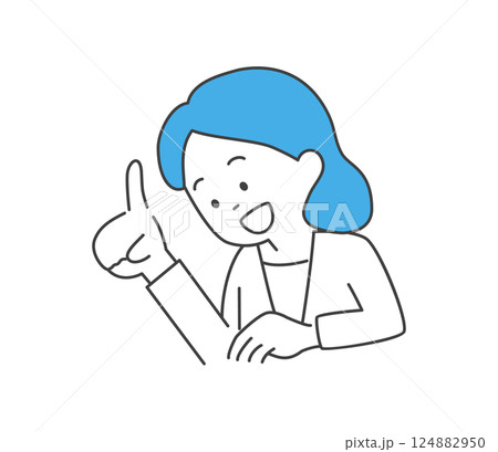 説明をする女性のイラスト ベクター 説明をする女性のイラスト ベクター 124882950