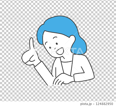 一位女士給出解釋的插圖向量 一位女士給出解釋的插圖向量 124882950