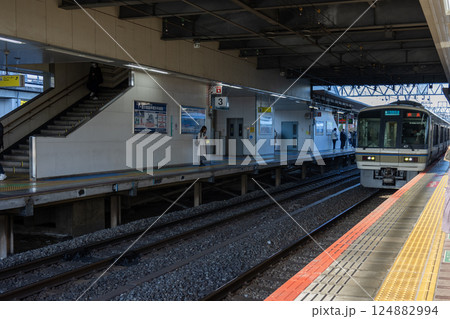 JR西日本／久宝寺駅のホーム（2024年11月撮影） 124882994