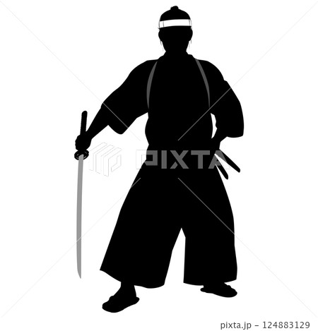 刀を抜いた侍 124883129