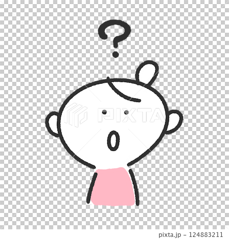 問號，思考的女人，問題 124883211