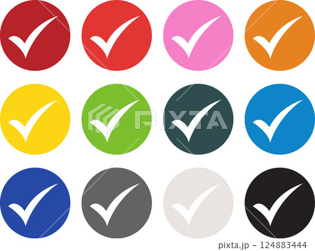 チェックマーク	 124883444