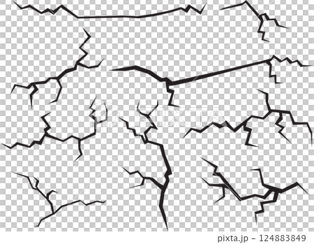 ひび割れ 124883849