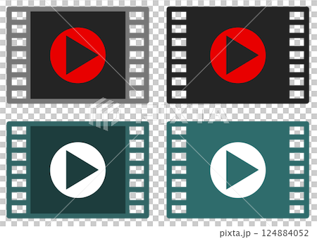 Film icon for playing videos and movies 124884052