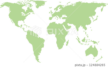 世界地図 世界地図 124884265
