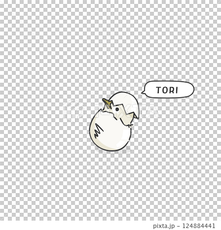 時尚小雞插圖 124884441