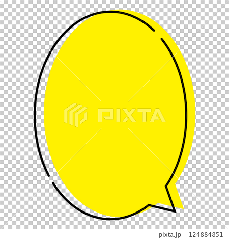 簡單的語音氣泡圖,橢圓形,垂直 簡單的語音氣泡圖,橢圓形,垂直 124884851